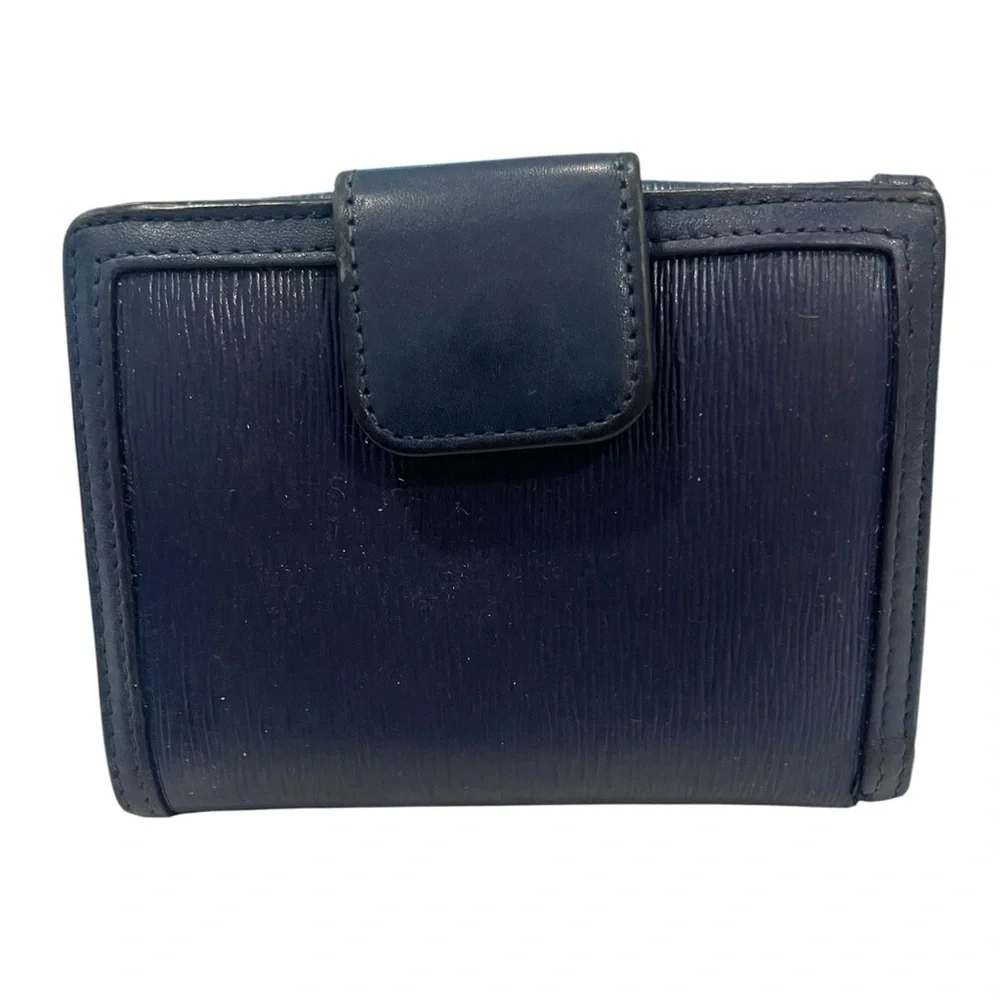 PRADA | Diagramme Leather Wallet | Navy Blue